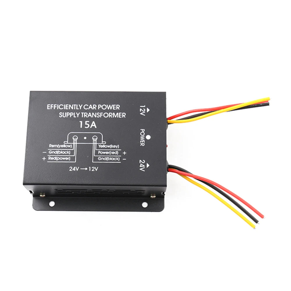 24V to 12V Car Voltage Converter with Overload Protection for Audio Systems