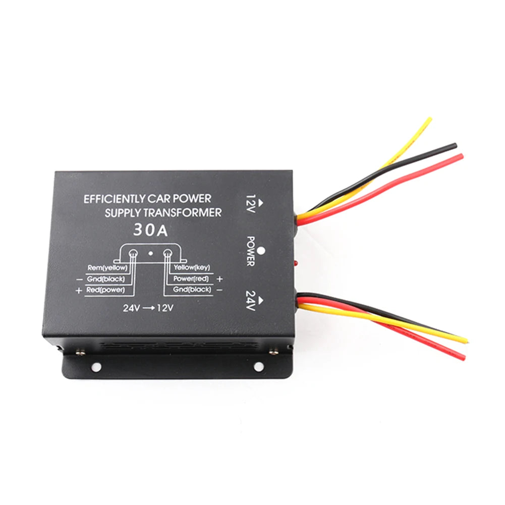 24V to 12V Car Voltage Converter with Overload Protection for Audio Systems