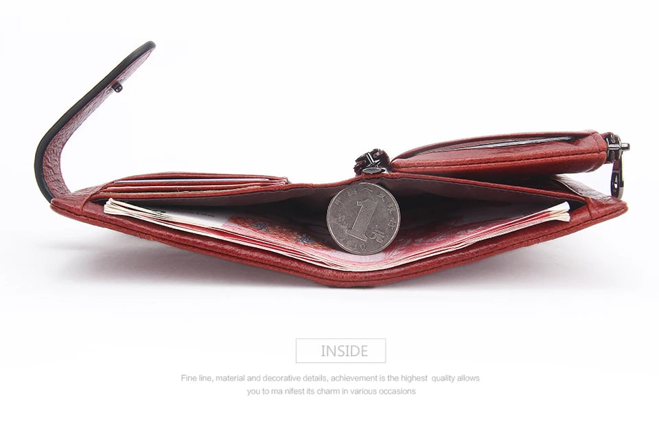 Women's Genuine Leather Wallet - Small Card Holder, Coin Purse, Money Bag