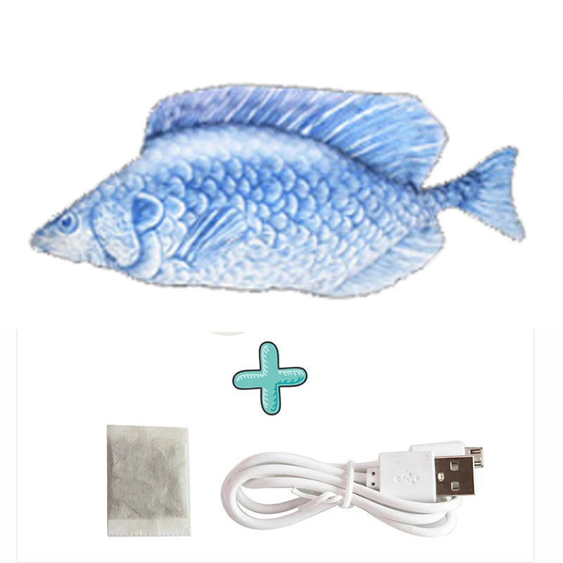 USB Rechargeable Cat Toy – Interactive Electric Floppy Fish with Catnip