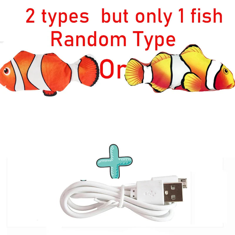 USB Rechargeable Cat Toy – Interactive Electric Floppy Fish with Catnip