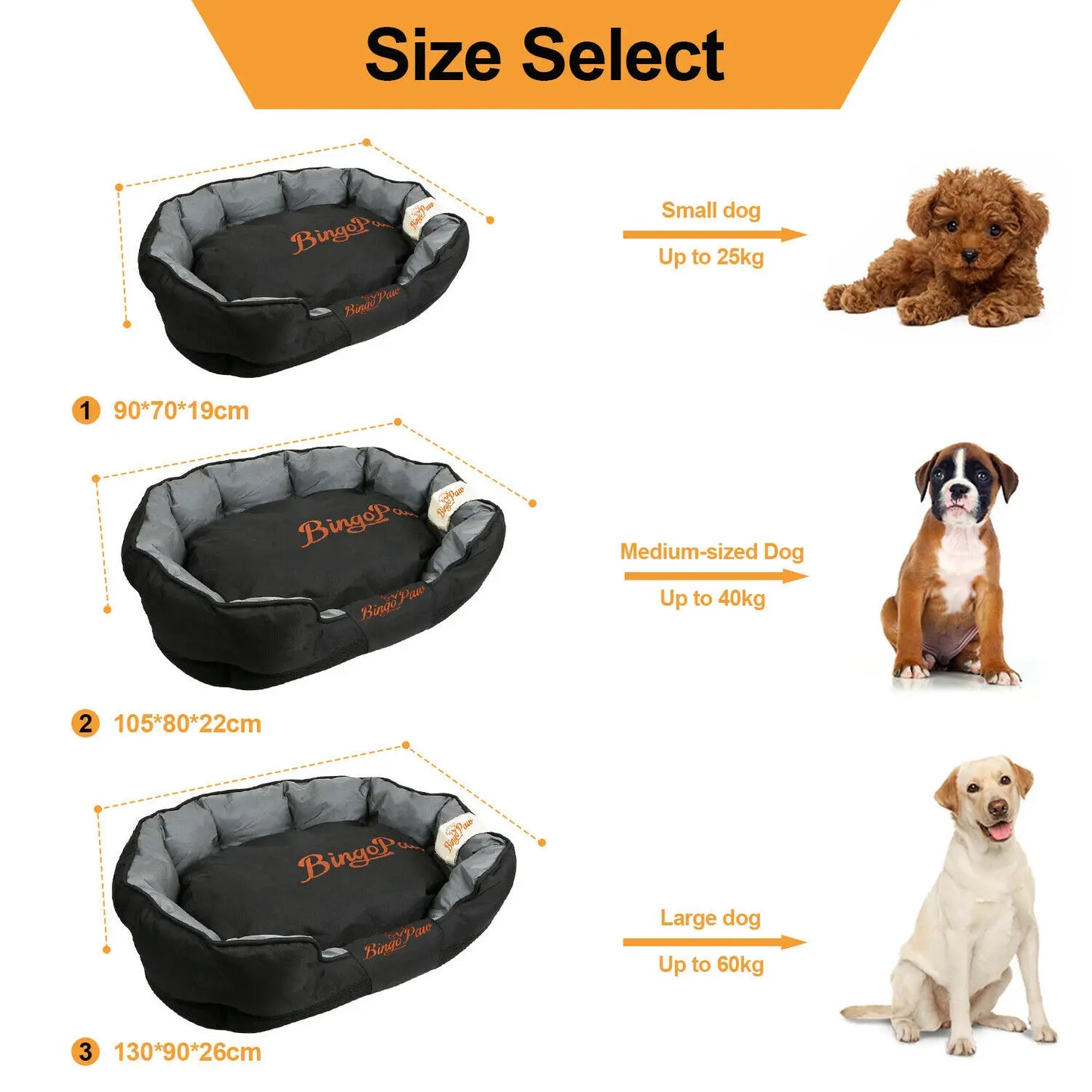 Waterproof Orthopedic Jumbo Dog Bed – Comfortable Sofa Pet Mat for Large Breeds