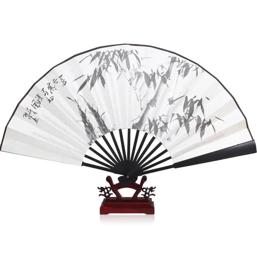 10/13 Inch DIY Silk Cloth Folding Fan – Bamboo Hand Fan for Calligraphy & Painting