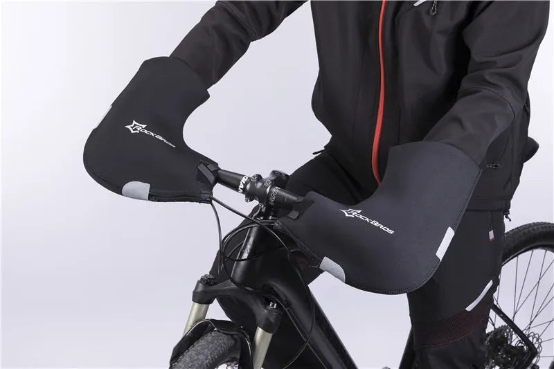 Winter Cycling Bar Mitts, Windproof Insulated Handlebar Gloves for MTB/Road