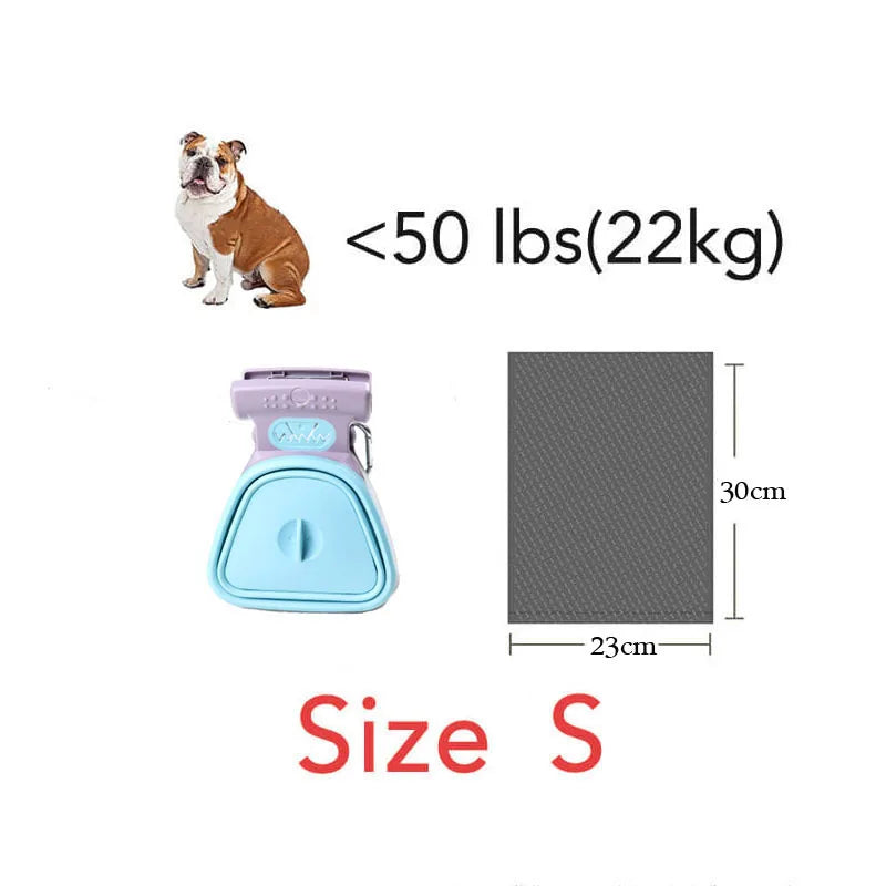 Travel Foldable Dog Poop Bag Dispenser & Pooper Scooper with Waste Bags