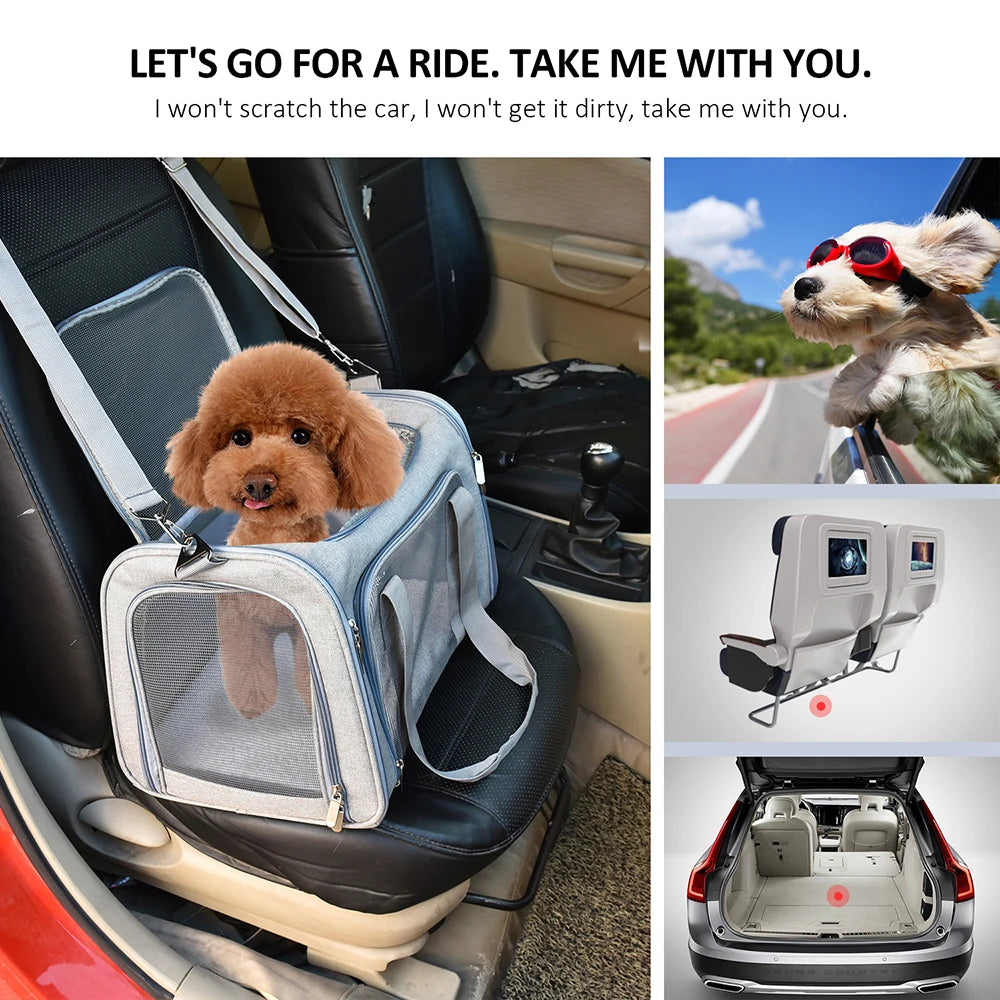 Airline Approved Soft-Sided Pet Carrier for Small Dogs & Cats – Travel Bag