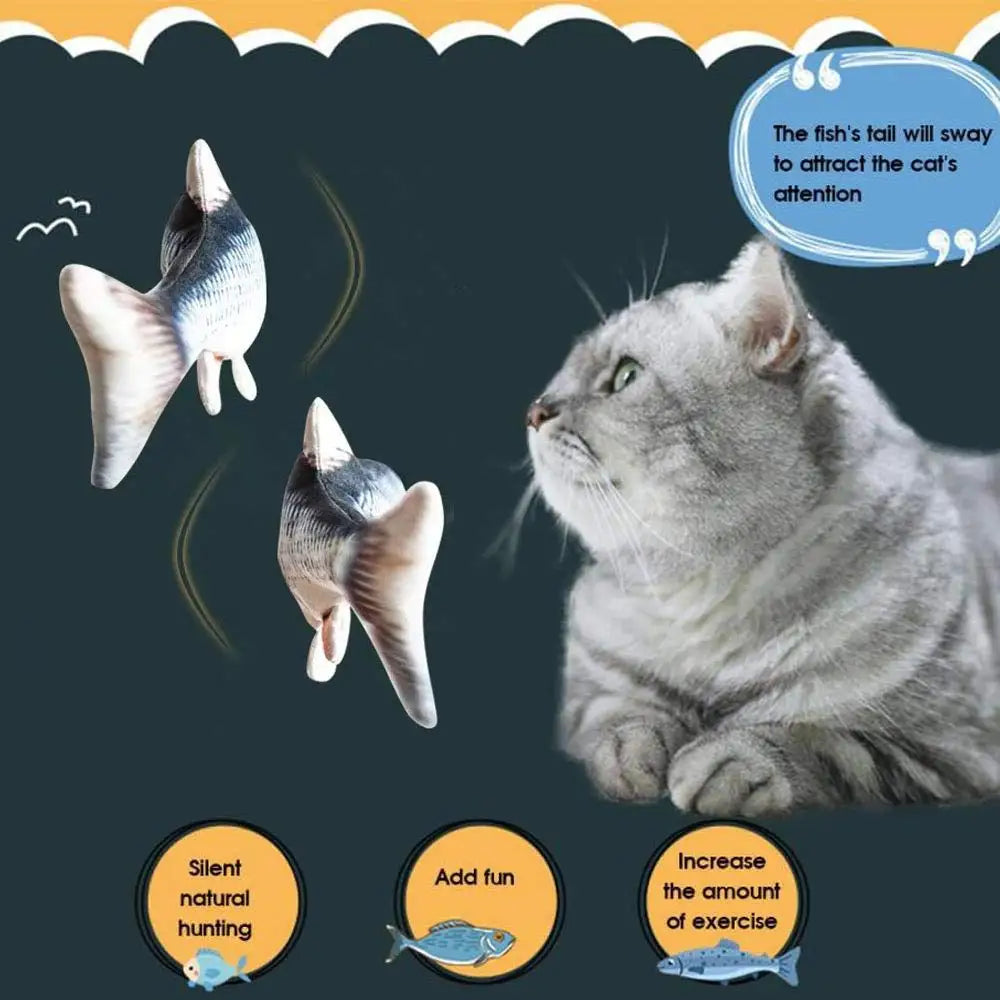 USB Rechargeable Cat Toy – Interactive Electric Floppy Fish with Catnip