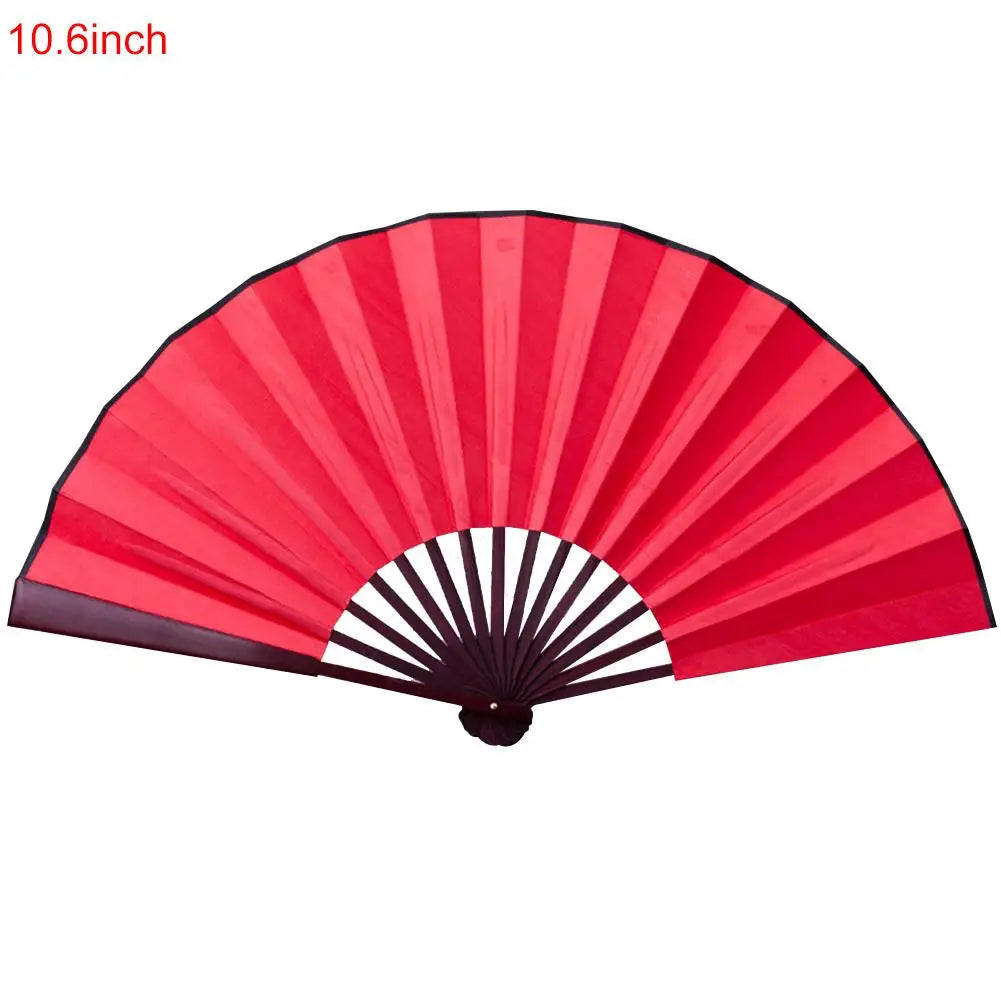 10/13 Inch DIY Silk Cloth Folding Fan – Bamboo Hand Fan for Calligraphy & Painting