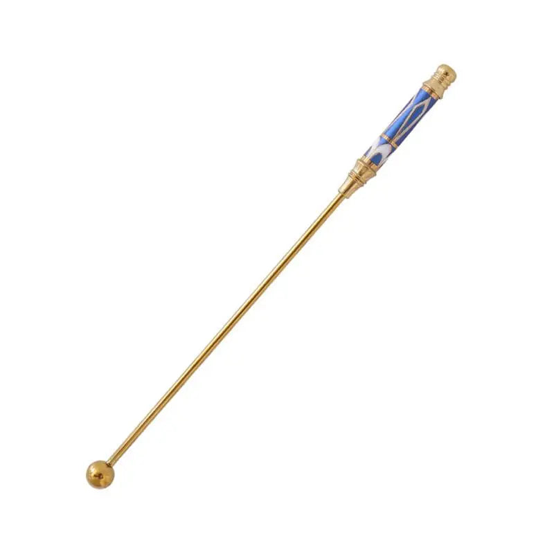 Gold-Plated Stainless Steel Stirring Rod with Ceramic Handle - Coffee & Cocktail