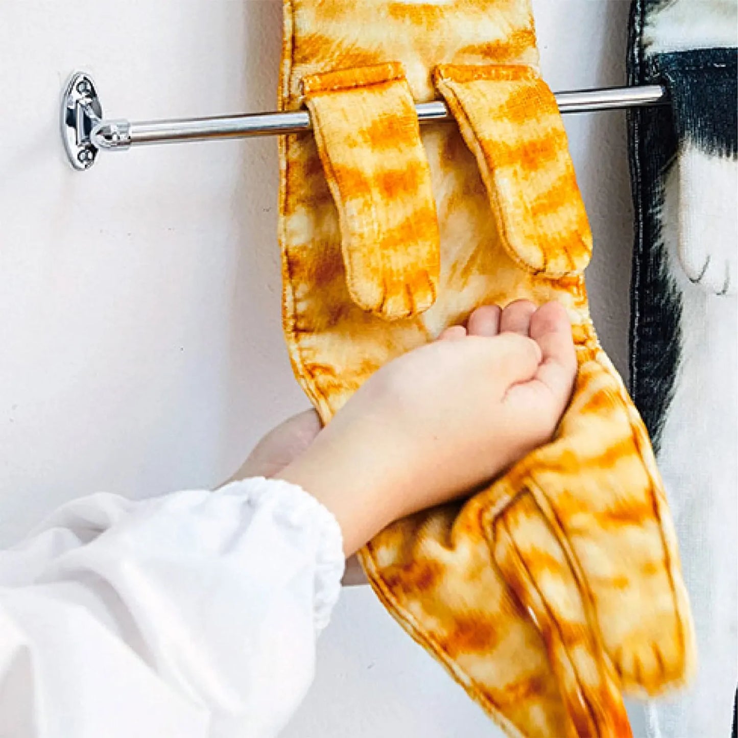 Funny Cat Hand Towels – Quick Dry Microfiber Hanging Towels for Kitchen & Bathroom