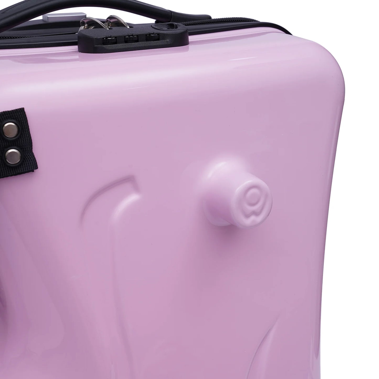 20" Kids Ride-On Spinner Luggage with Waterproof Design & Fun Features (Pink)