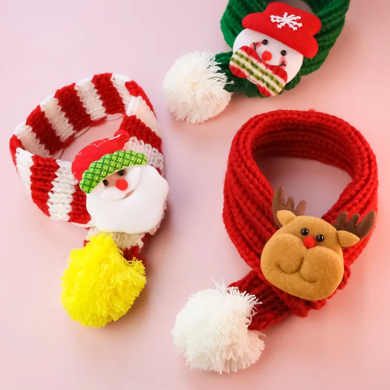 Pet Knitted Christmas Scarf Teddy Scarf Scarf Cat Dog Pet Supplies Warm