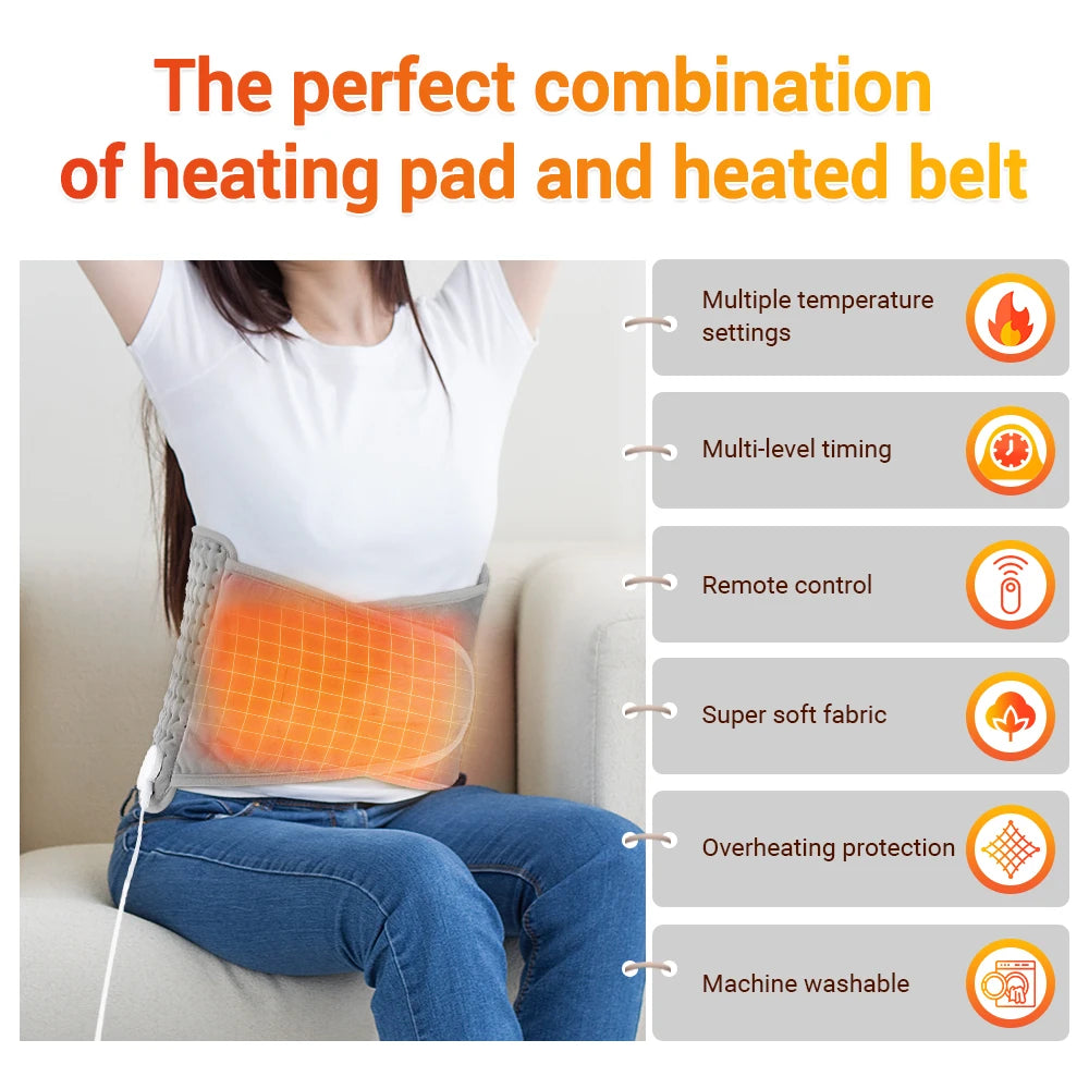 Electric Heating Pad with Adjustable Temperature & Timer, Soft Thermal Blanket