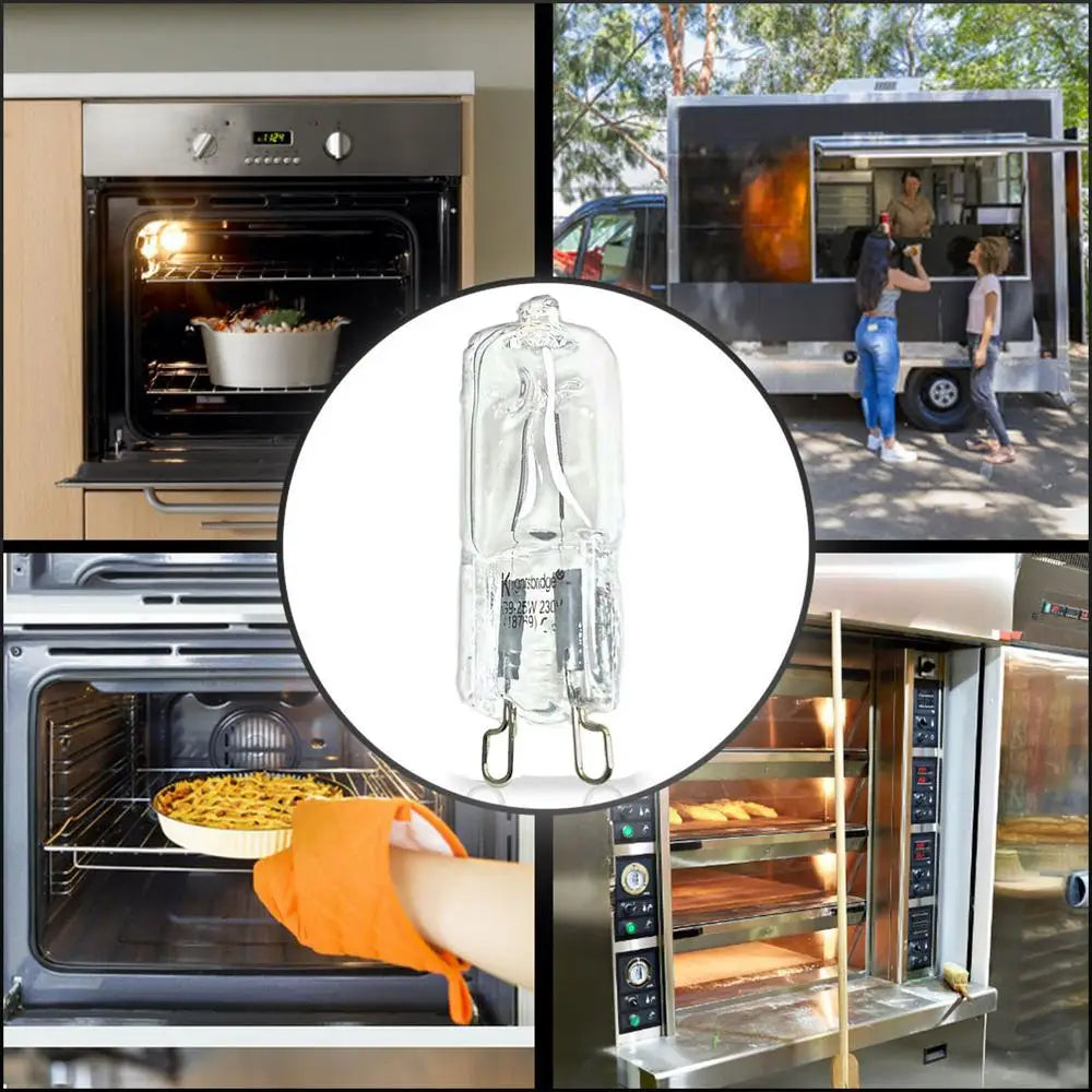 G9 Oven Halogen Bulb - 40W High-Temperature Resistant Light for Ovens, Refrigerators, Fans