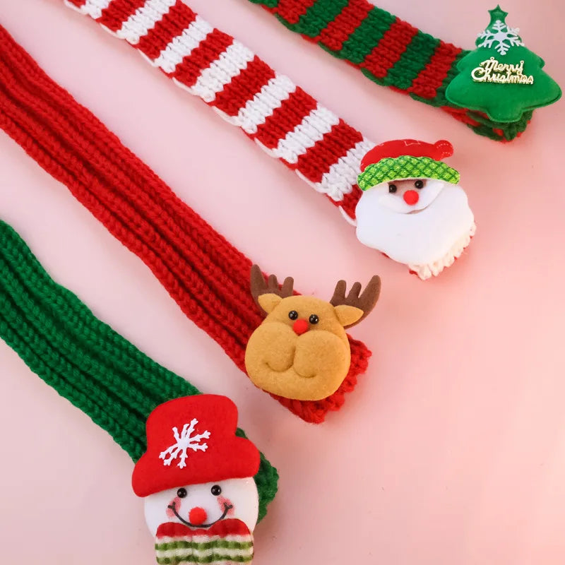 Pet Knitted Christmas Scarf Teddy Scarf Scarf Cat Dog Pet Supplies Warm