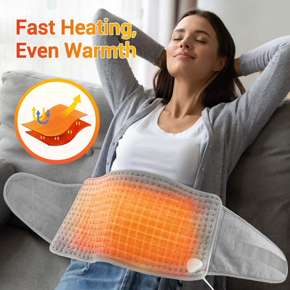 Electric Heating Pad with Adjustable Temperature & Timer, Soft Thermal Blanket