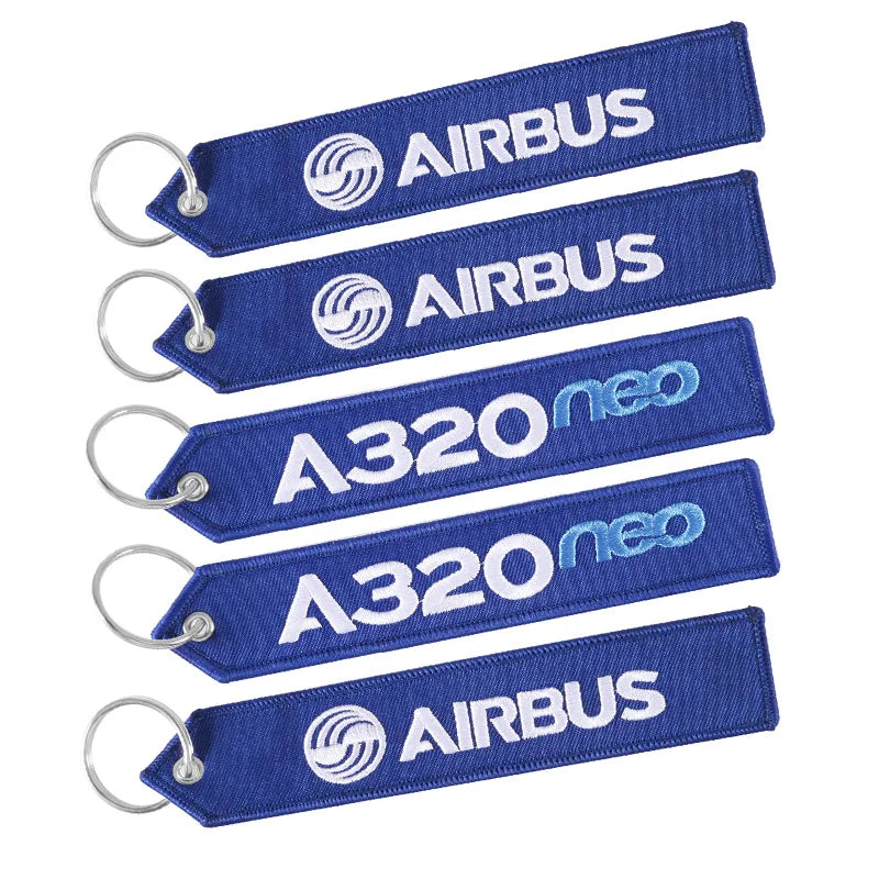 Aviation Keychain Tag - Airbus Boeing Motorcycle, Car, and Luggage Holder