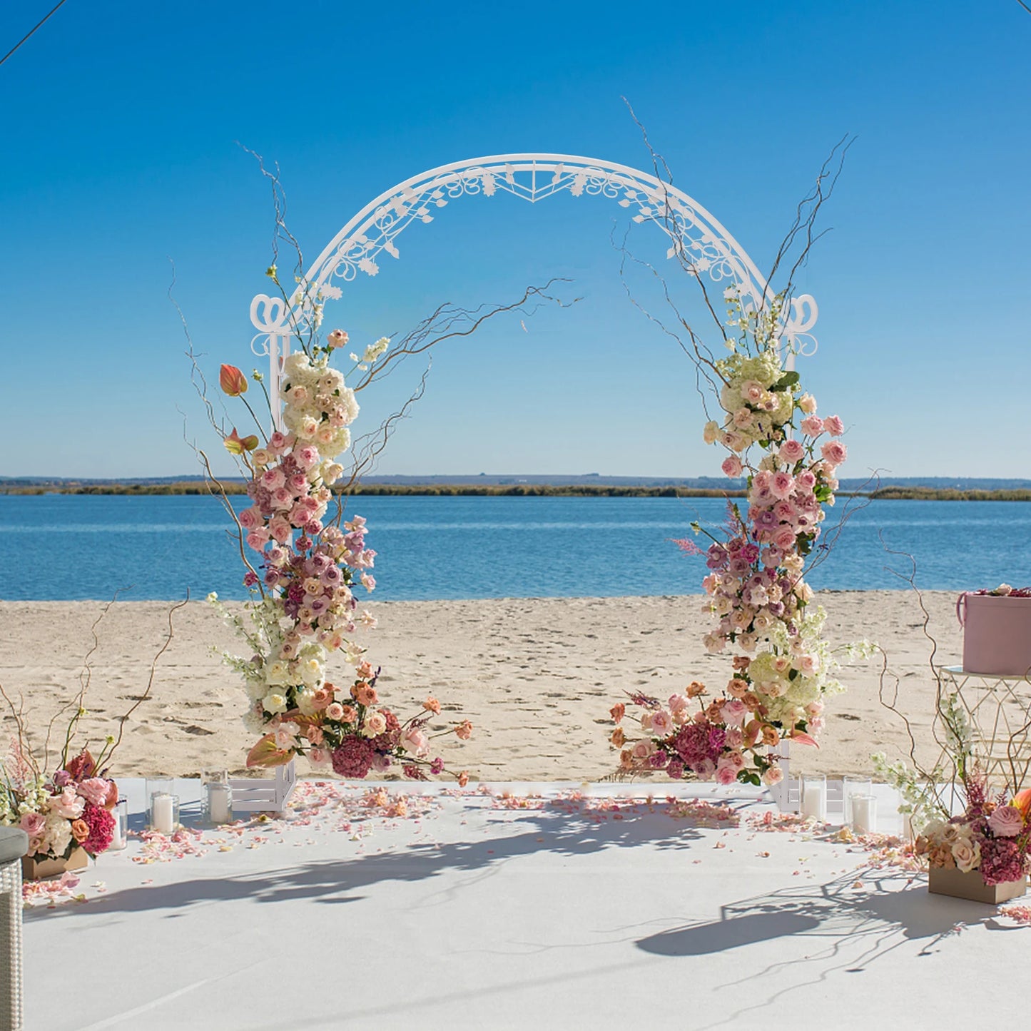 Glam Wedding Arch Stand – Elegant Backdrop for Weddings and Events