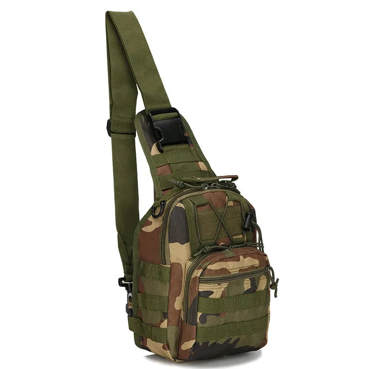 Outdoor Tactical Chest Bag, Small Waterproof Camouflage Shoulder Bag for Men