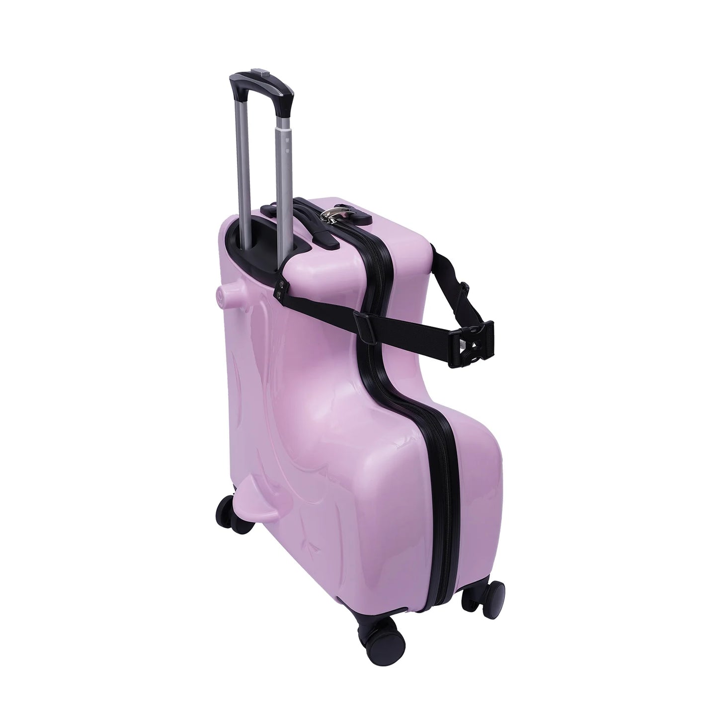 20" Kids Ride-On Spinner Luggage with Waterproof Design & Fun Features (Pink)