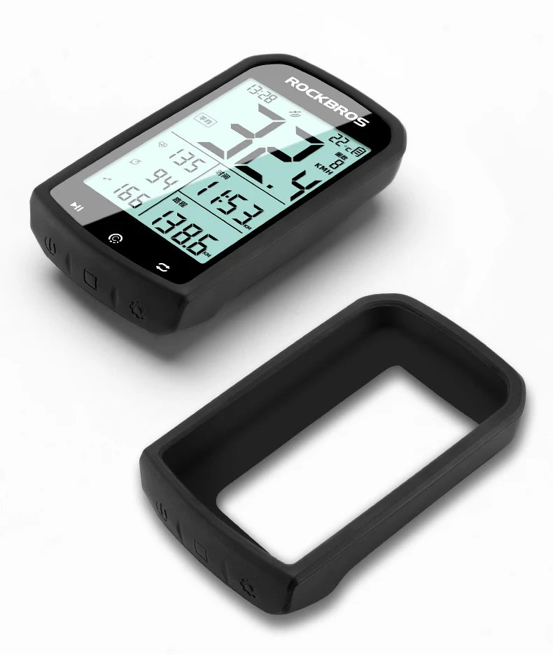 GPS Bike Computer, Bluetooth ANT+, Waterproof Wireless Speedometer