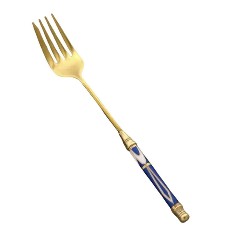 Gold-Plated Stainless Steel Stirring Rod with Ceramic Handle - Coffee & Cocktail