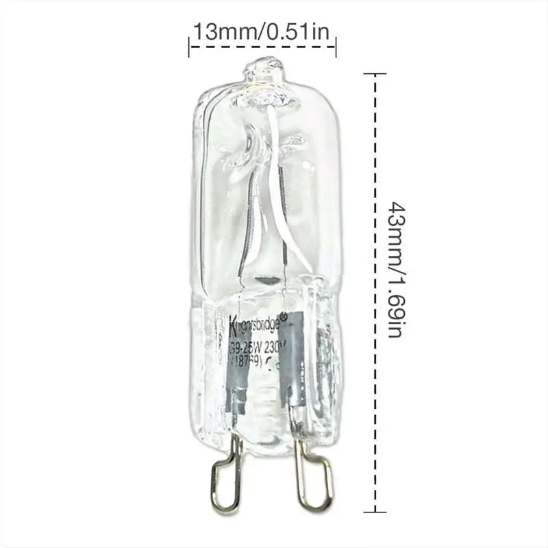 G9 40W Halogen Oven Light Bulb - High Temp Resistant for Ovens & Refrigerators