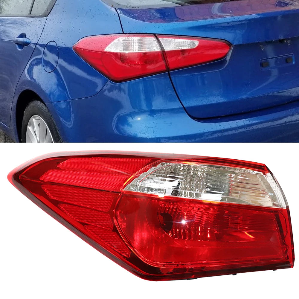 Left Driver Side Tail Light for 2014-2016 Kia Forte – Halogen Rear Lamp Assembly