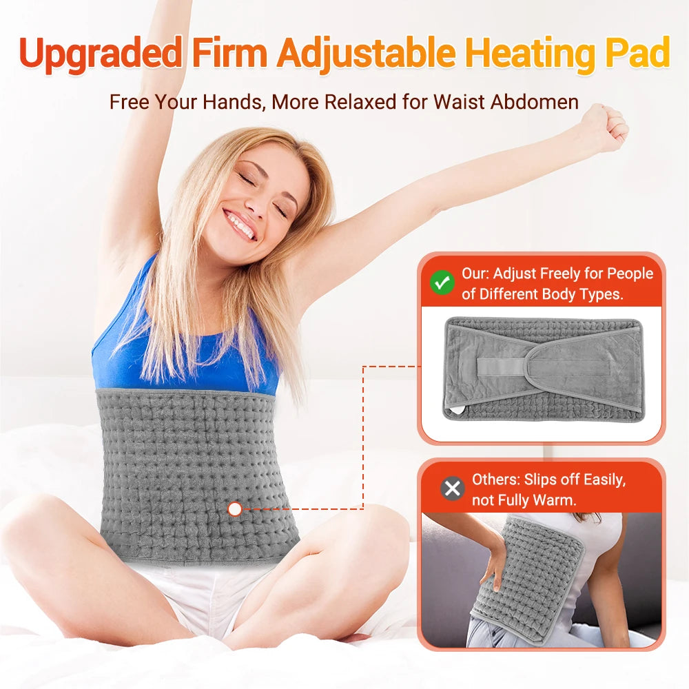 Electric Heating Pad with Adjustable Temperature & Timer, Soft Thermal Blanket