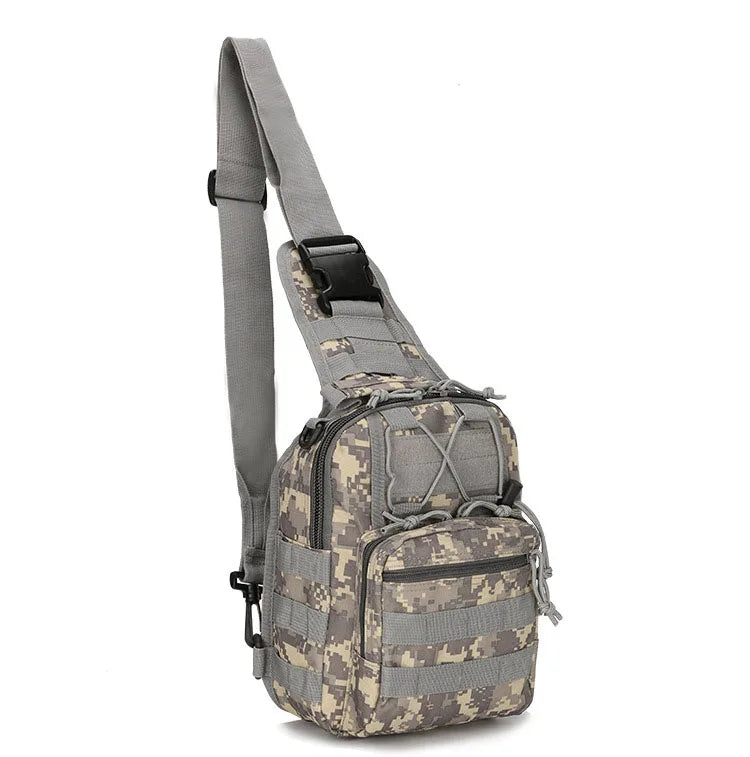 Outdoor Tactical Chest Bag, Small Waterproof Camouflage Shoulder Bag for Men