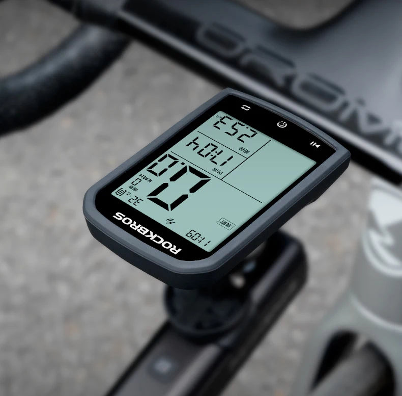 GPS Bike Computer, Bluetooth ANT+, Waterproof Wireless Speedometer