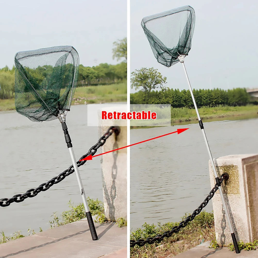 Telescopic Folding Fishing Net, 1.9m Aluminum Handle, Compact & Lightweight