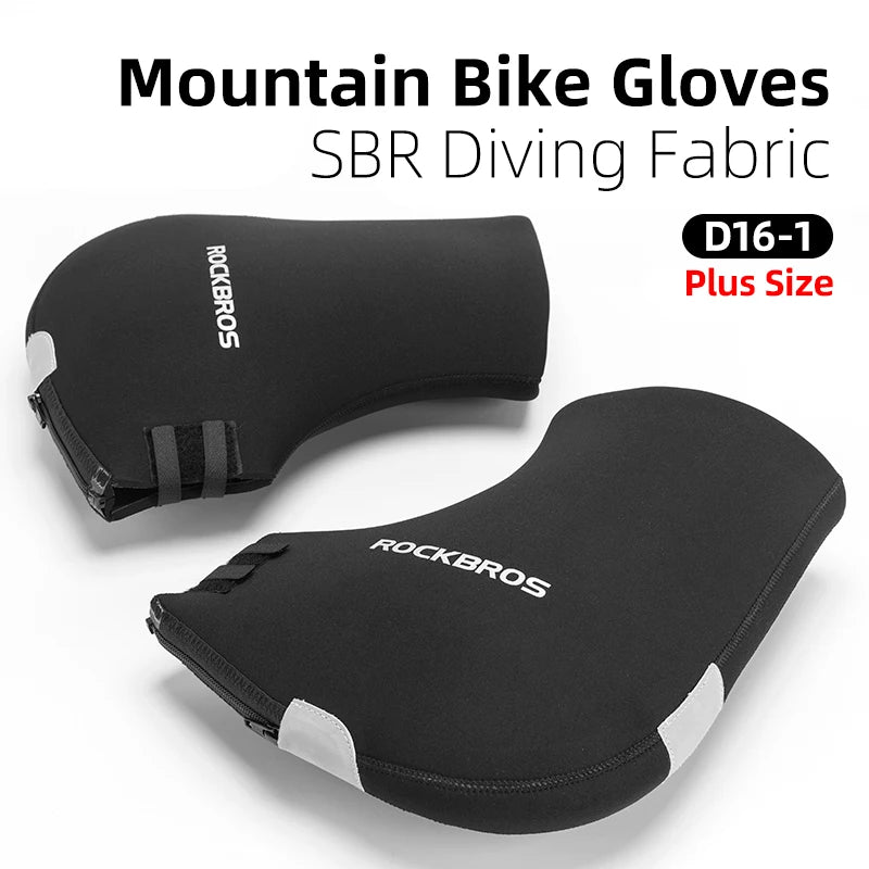 Winter Cycling Bar Mitts, Windproof Insulated Handlebar Gloves for MTB/Road