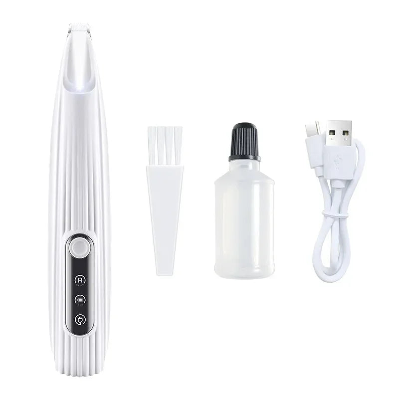 USB Rechargeable Dog & Cat Hair Clippers – Pet Grooming Trimmer with Scissors