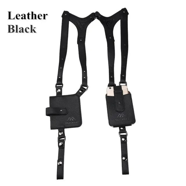 Leather Anti-Theft Crossbody Chest Bag - Shoulder Holster Style Travel Pouch