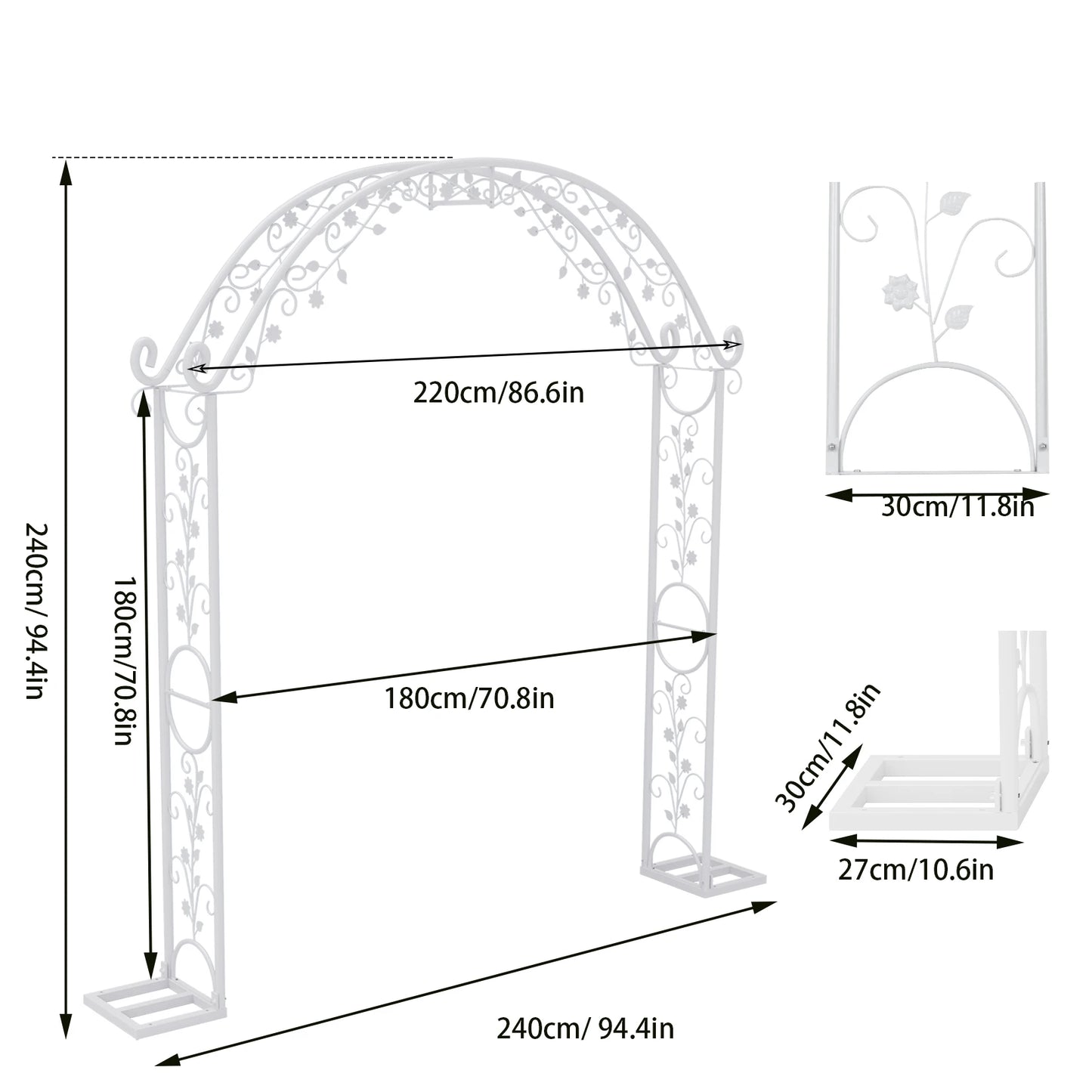 Glam Wedding Arch Stand – Elegant Backdrop for Weddings and Events