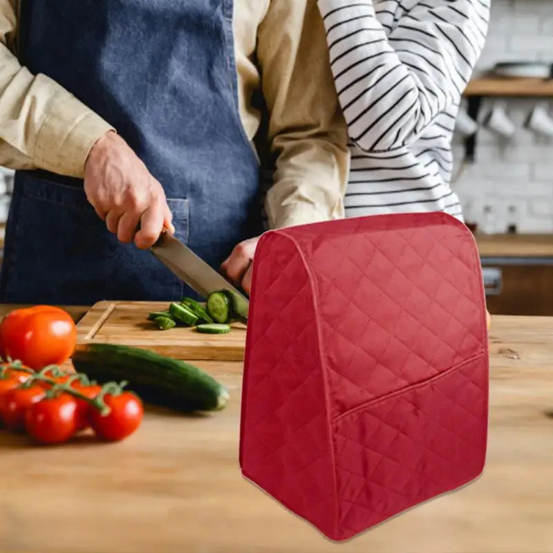 Dustproof Stand Mixer Cover - Quilted Kitchen Aid Mixer Cover w/ Pockets