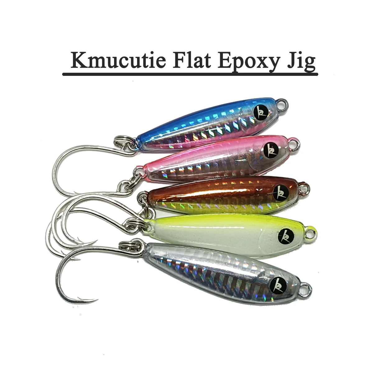 Epoxy Resin Fishing Jig Lure 1oz 28g with 2/0 VMC Inline Hook, 5.5cm