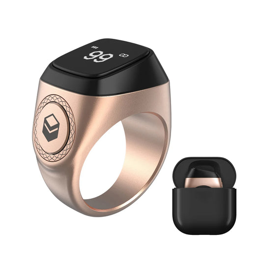 Smart Tasbih Tally Counter Bluetooth Ring with Prayer Reminder & OLED Display