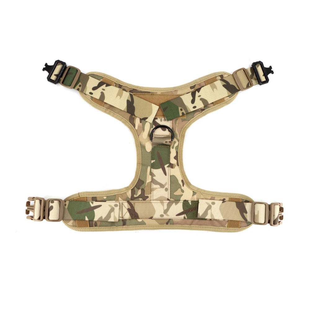 Tactical Dog Harness Set with Collar, Leash, Bags & Patches – K9 Training Vest