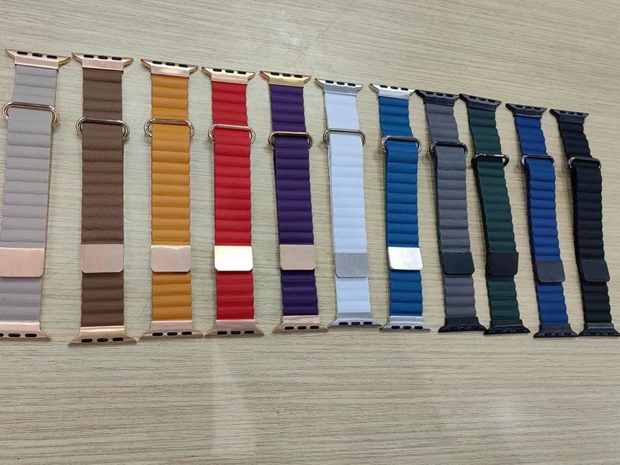 Leather Loop Strap for Apple Watch Ultra 38mm-49mm Magnetic Bracelet