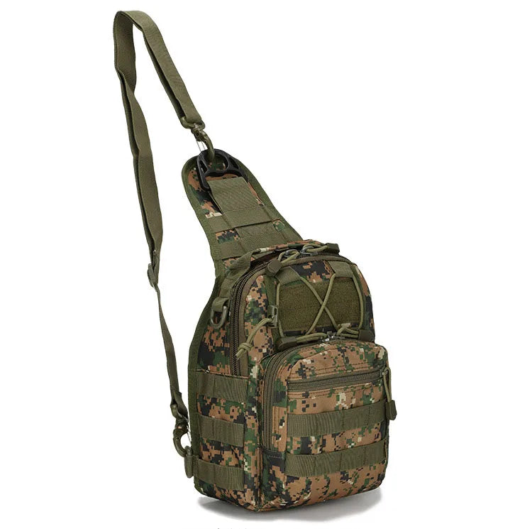 Outdoor Tactical Chest Bag, Small Waterproof Camouflage Shoulder Bag for Men