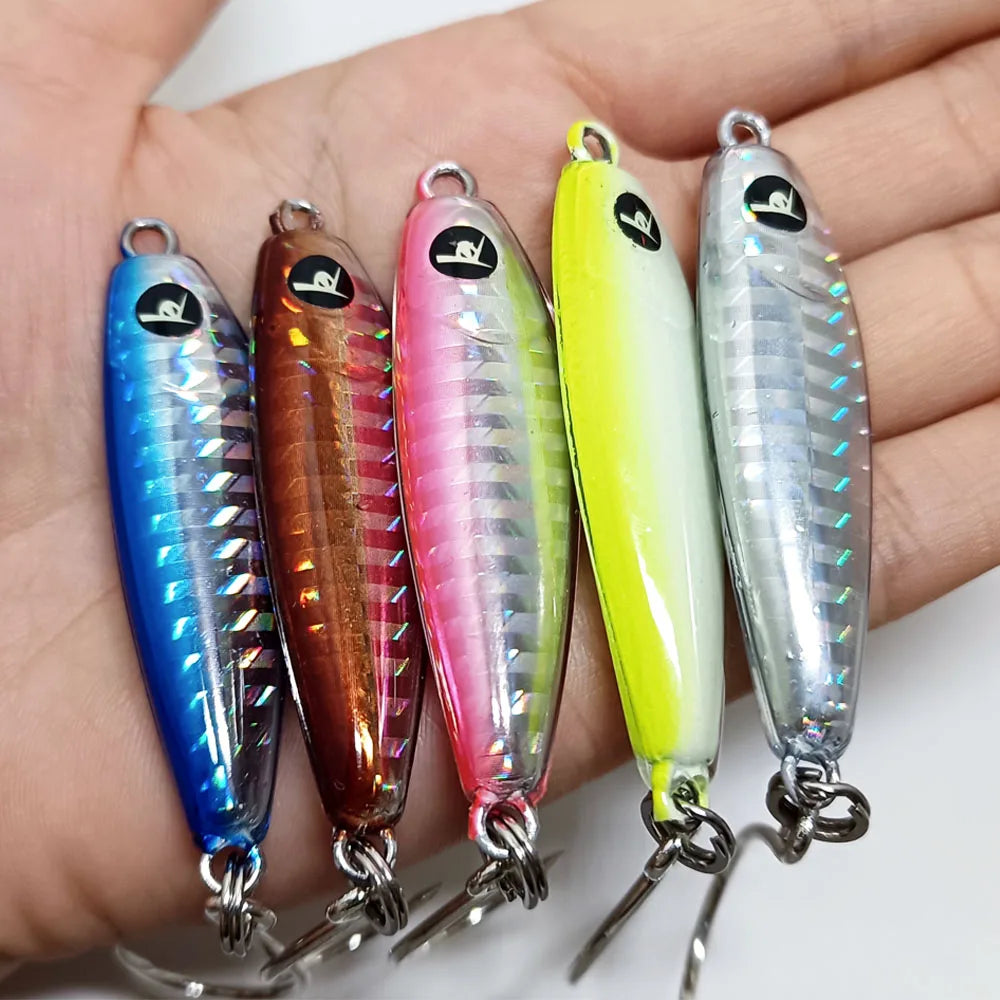 Epoxy Resin Fishing Jig Lure 1oz 28g with 2/0 VMC Inline Hook, 5.5cm