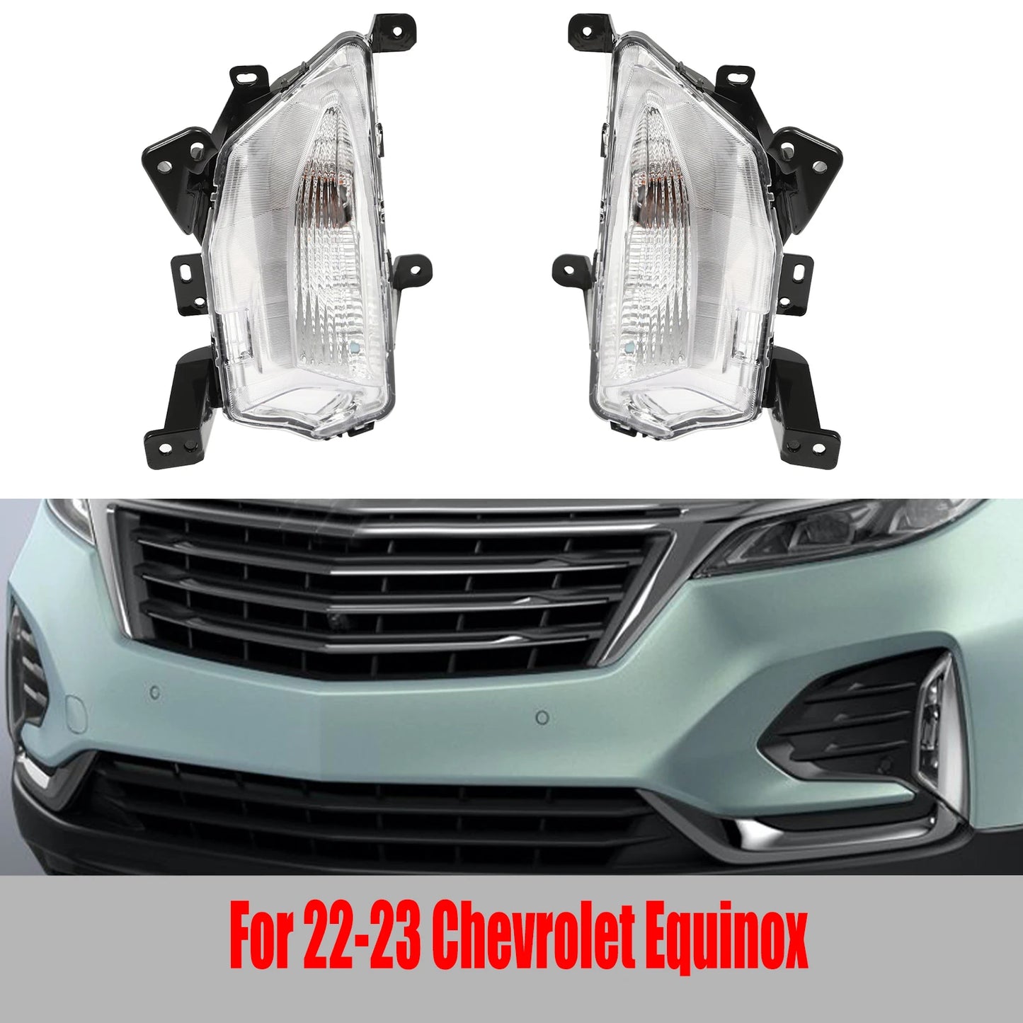 Halogen Fog Lights with DRL for 2022-2023 Chevrolet Equinox | Left & Right Pair