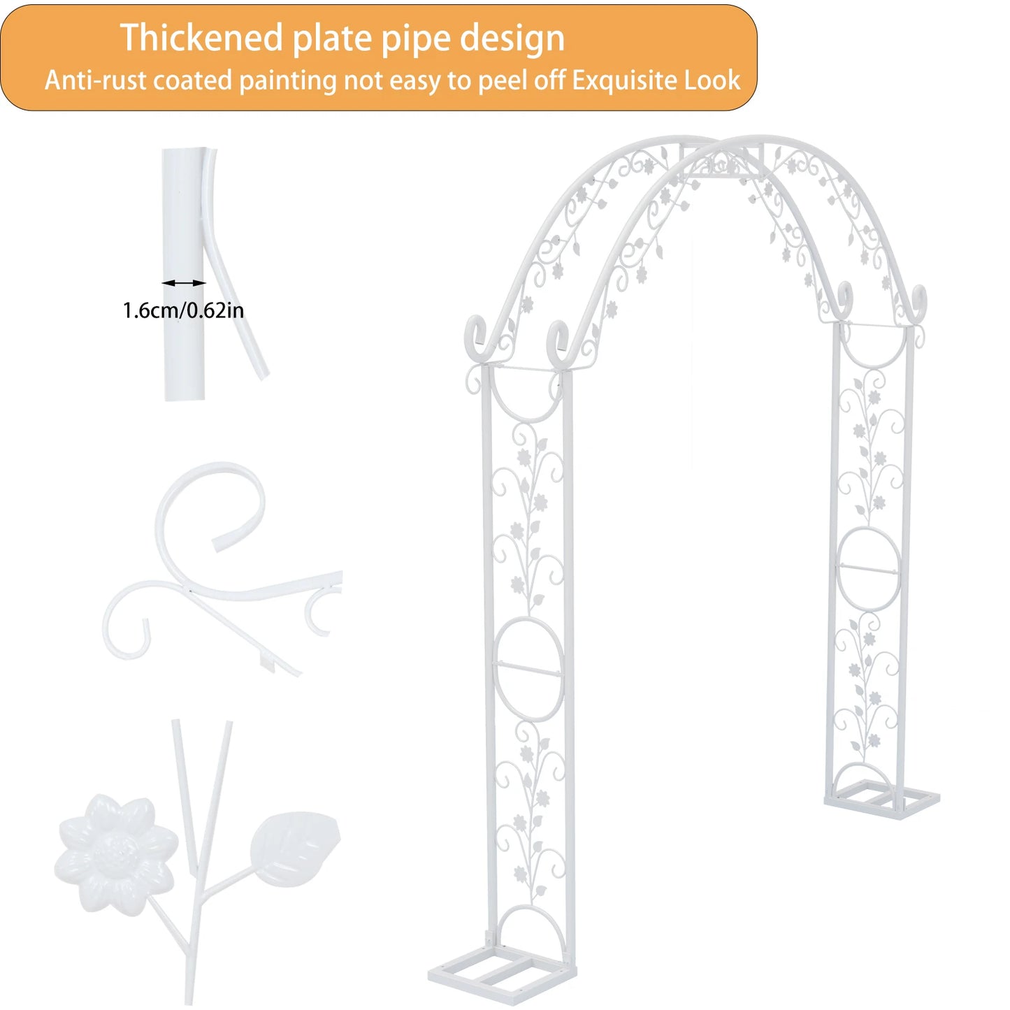 Glam Wedding Arch Stand – Elegant Backdrop for Weddings and Events