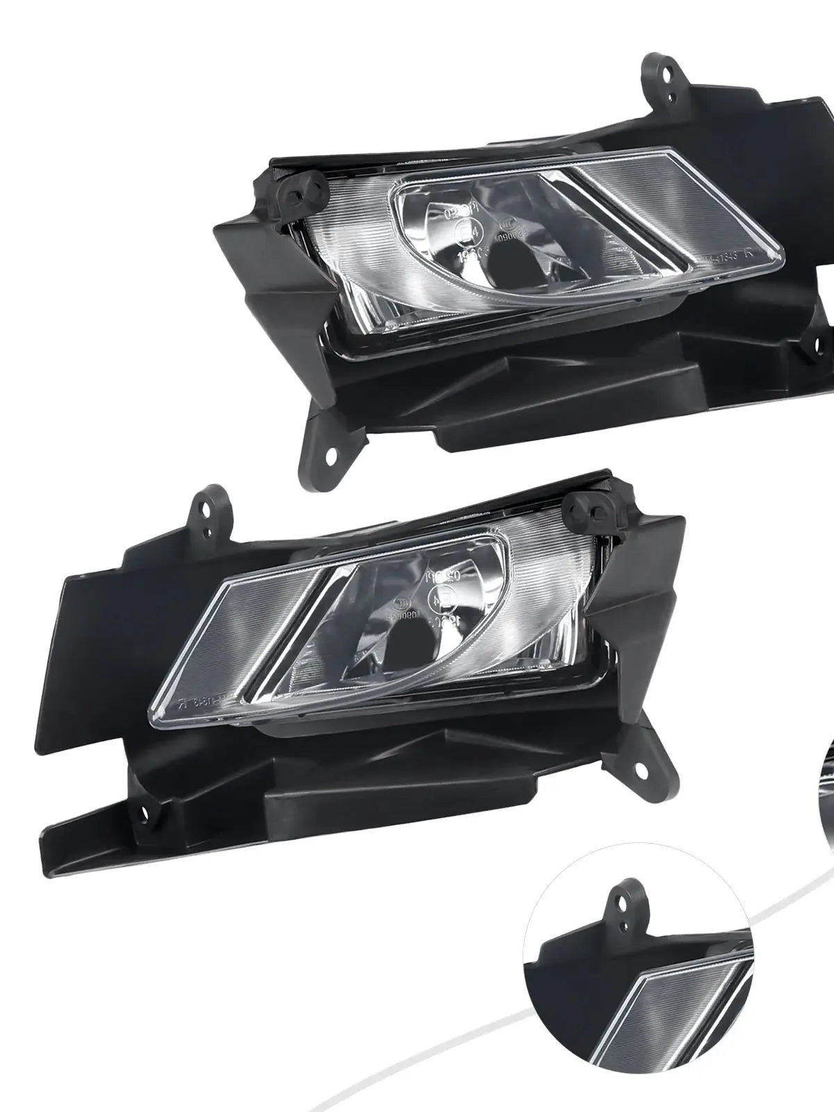 Fog Lights with Switch for 2010-2011 Mazda 3 Front Bumper Left & Right Halogen