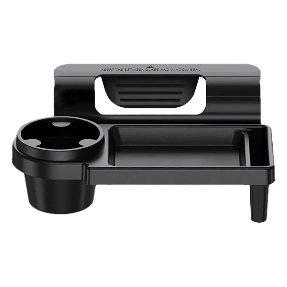 Car Door Storage Box Organizer with Cup Holder and Phone Stand, Durable ABS Material