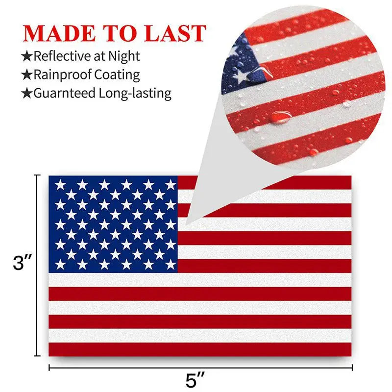 Waterproof USA Flag Vinyl Decal Sticker - Car Window & Bumper Patriotic Accessory