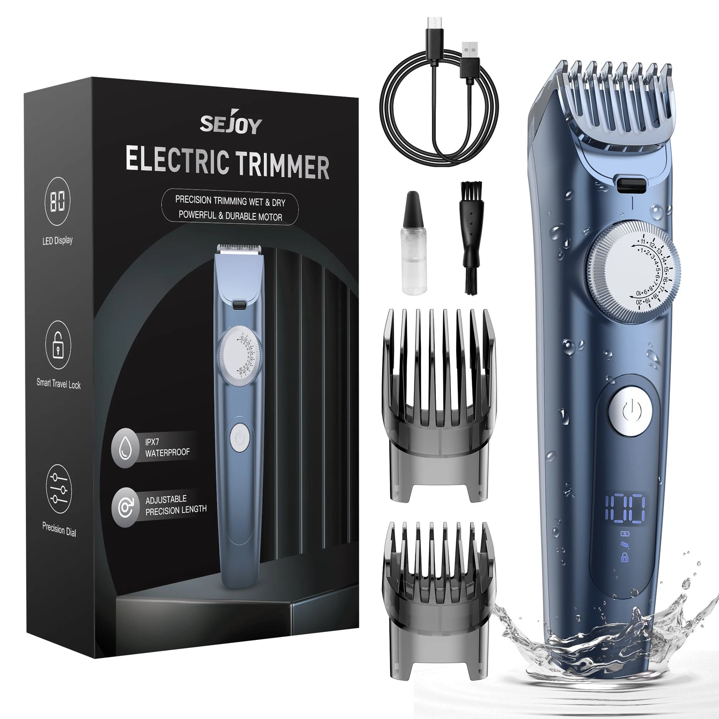 Professional Electric Hair Clippers for Men - Beard, Hair, Body, and Arm Trimmer