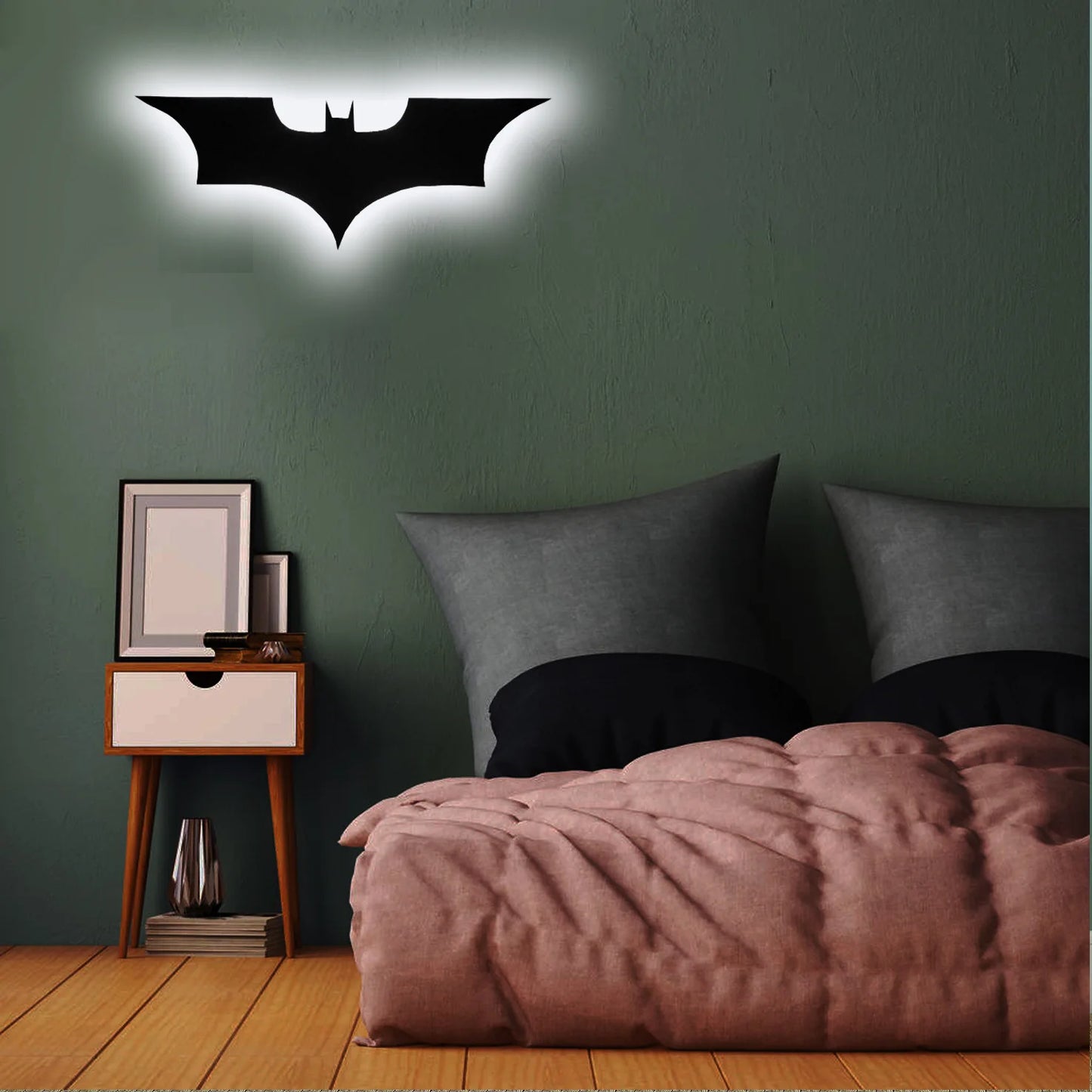 ZK50 Bat Wing LED Night Light, Remote Control, 16 Colors, Wall-Mounted